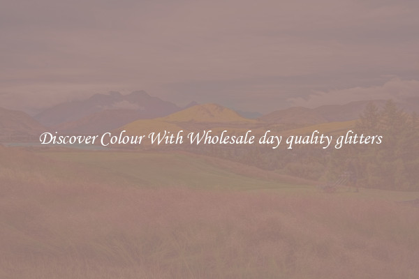 Discover Colour With Wholesale day quality glitters
