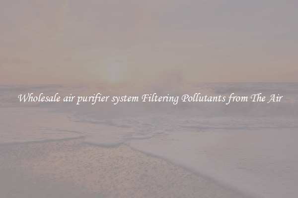 Wholesale air purifier system Filtering Pollutants from The Air
