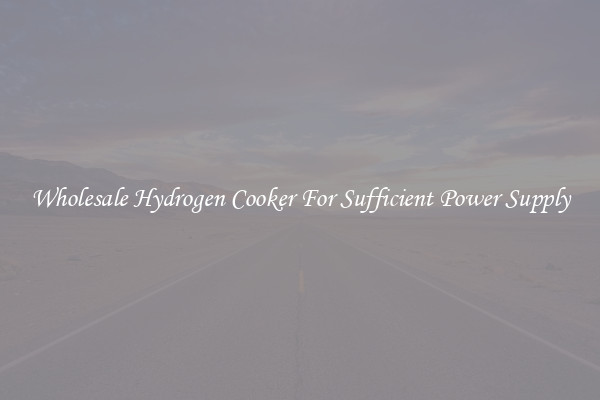 Wholesale Hydrogen Cooker For Sufficient Power Supply