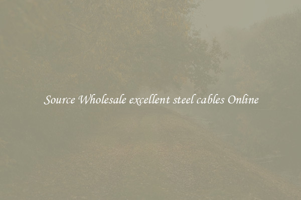 Source Wholesale excellent steel cables Online