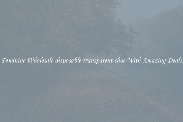 Feminine Wholesale disposable transparent shoe With Amazing Deals