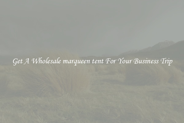 Get A Wholesale marqueen tent For Your Business Trip