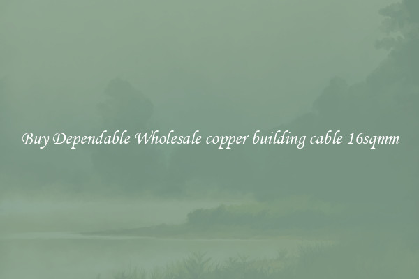 Buy Dependable Wholesale copper building cable 16sqmm