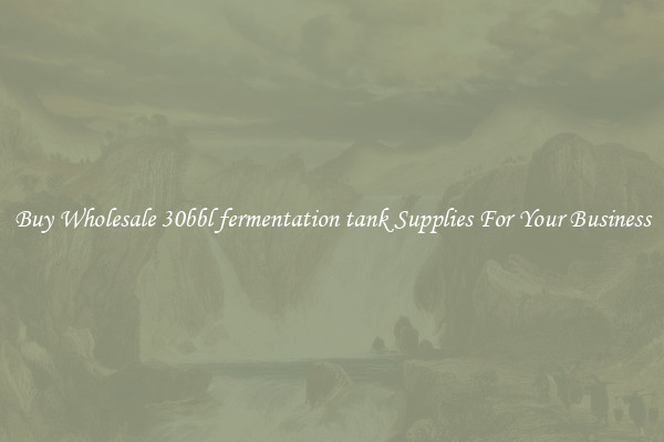 Buy Wholesale 30bbl fermentation tank Supplies For Your Business