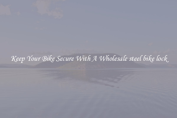 Keep Your Bike Secure With A Wholesale steel bike lock