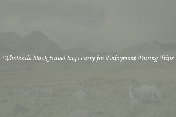 Wholesale black travel bags carry for Enjoyment During Trips